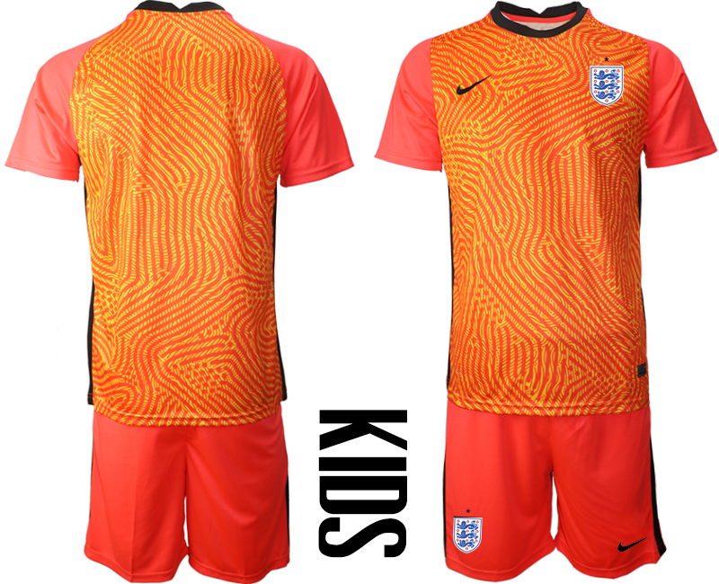 2021 European Cup England red goalkeeper Youth soccer jerseys->youth soccer jersey->Youth Jersey